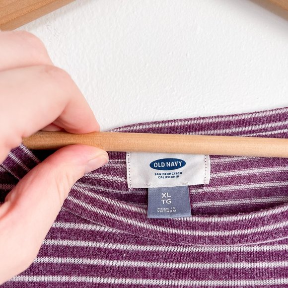 Old Navy Raspberry Striped Top - Picture 5 of 7